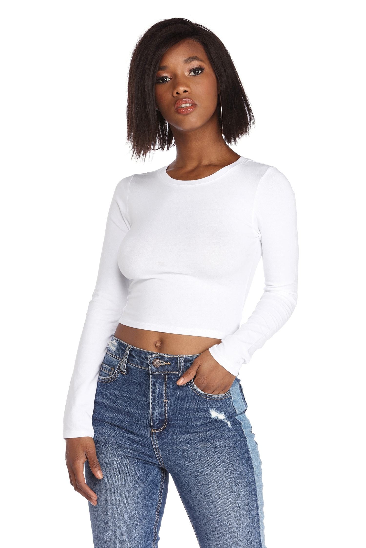 Hit The Basics Crop Top - Lady Occasions