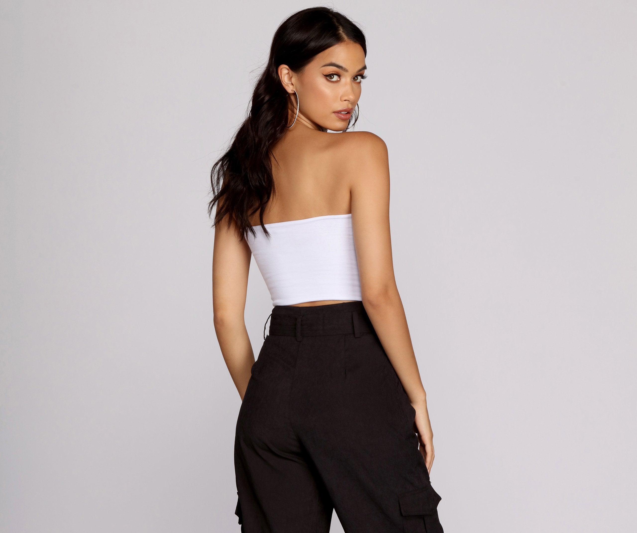 Basic Cropped Tube Top - Lady Occasions