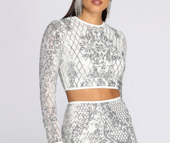 Glamorous Girl Crop Top - Lady Occasions