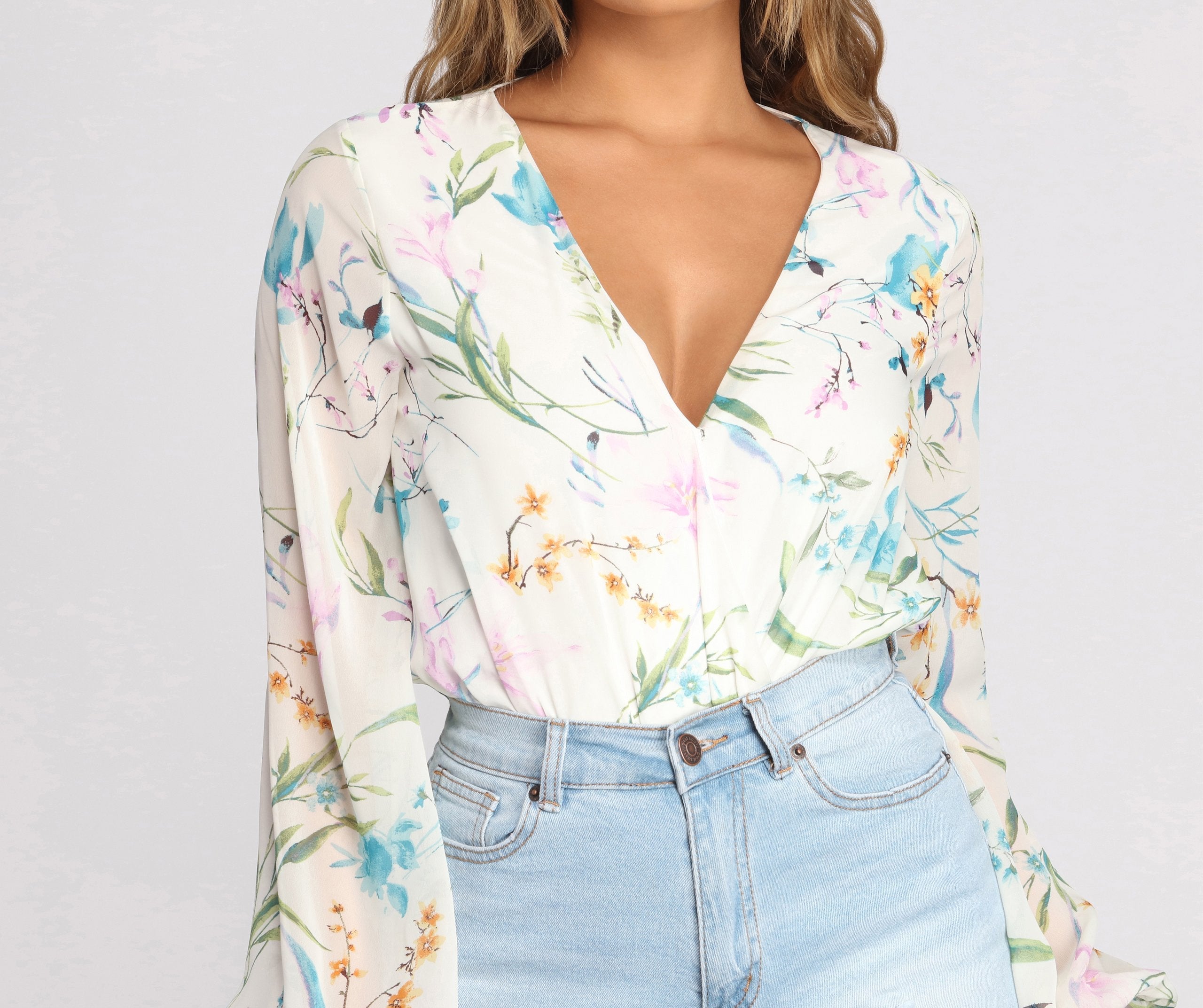 Mesh Me More Floral Bodysuit