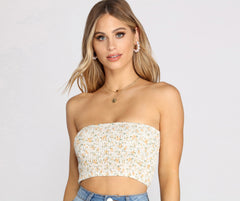 Such A Doll Ditsy Floral Tube Top - Lady Occasions