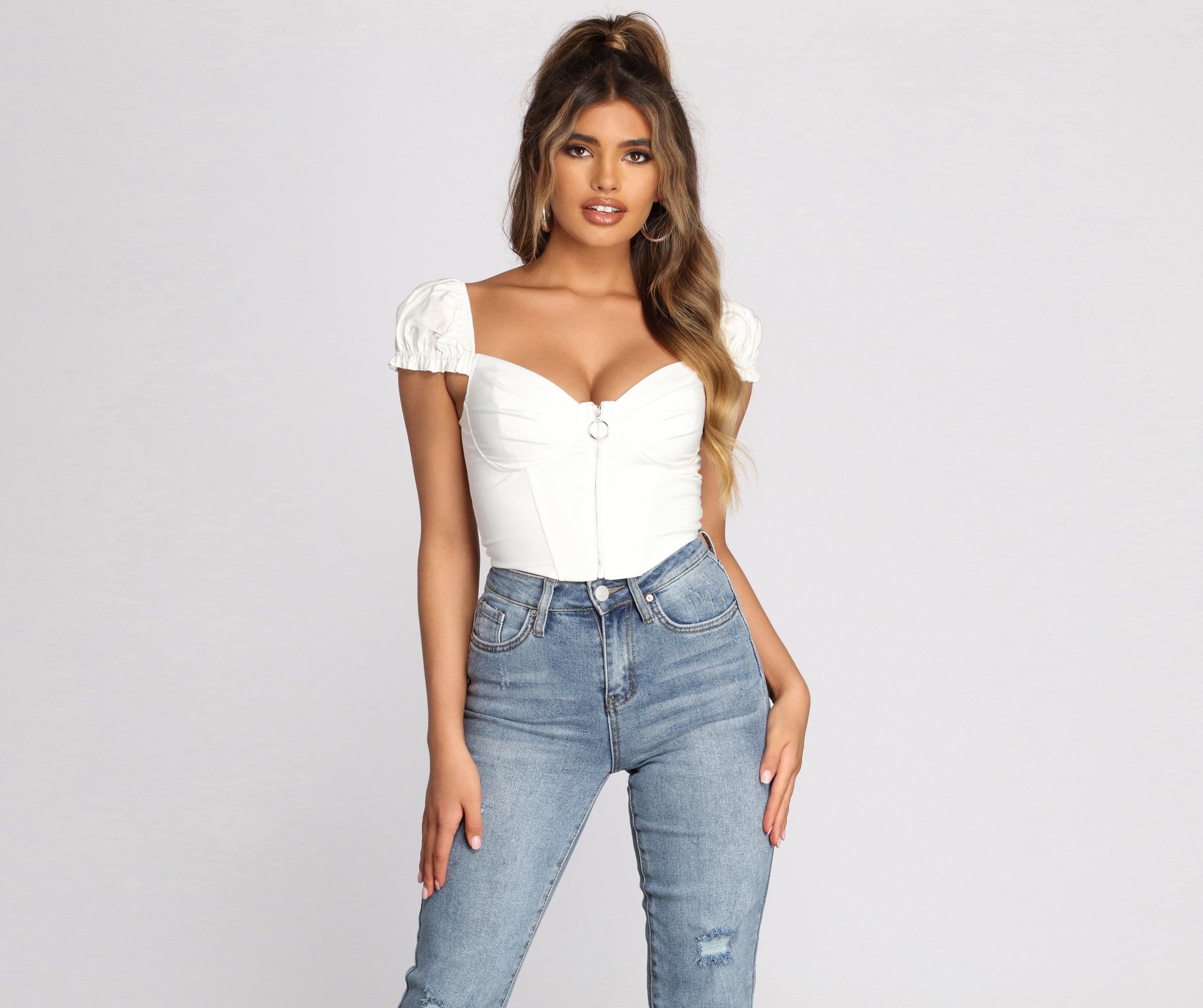 Sweet Vibes Corset Crop Top