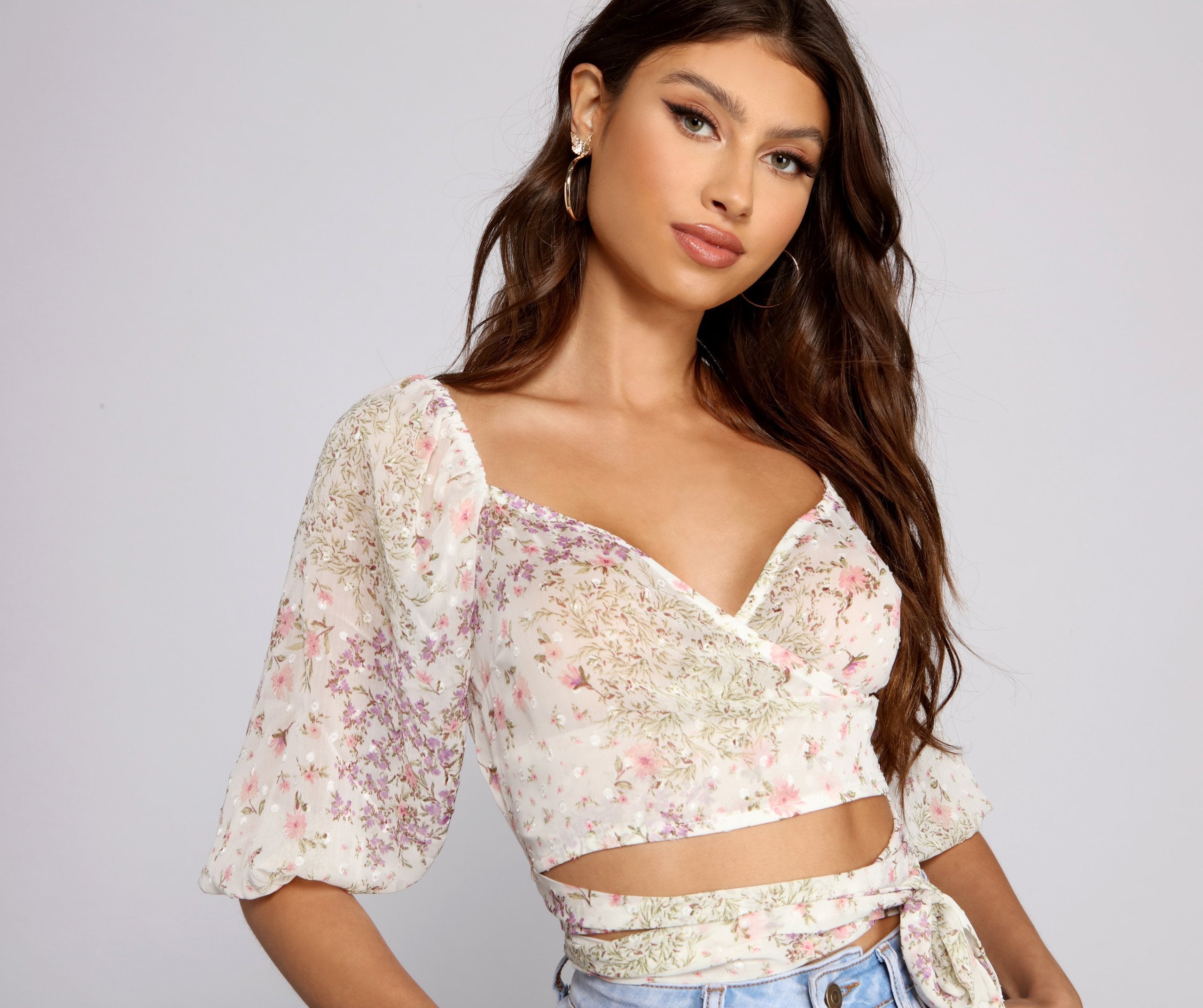 Pretty Blossoms Crop Top - Lady Occasions