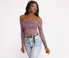 Off the Shoulder Floral Lace Top - Lady Occasions