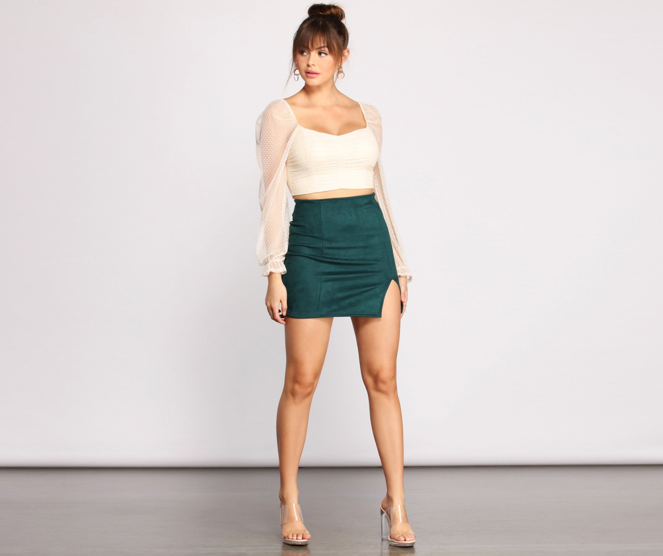 Sassy Sweetheart Mesh Crop Top - Lady Occasions