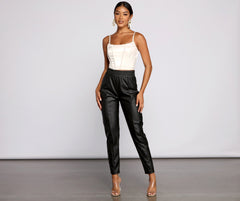 Satin Stunner Cropped Corset Top - Lady Occasions