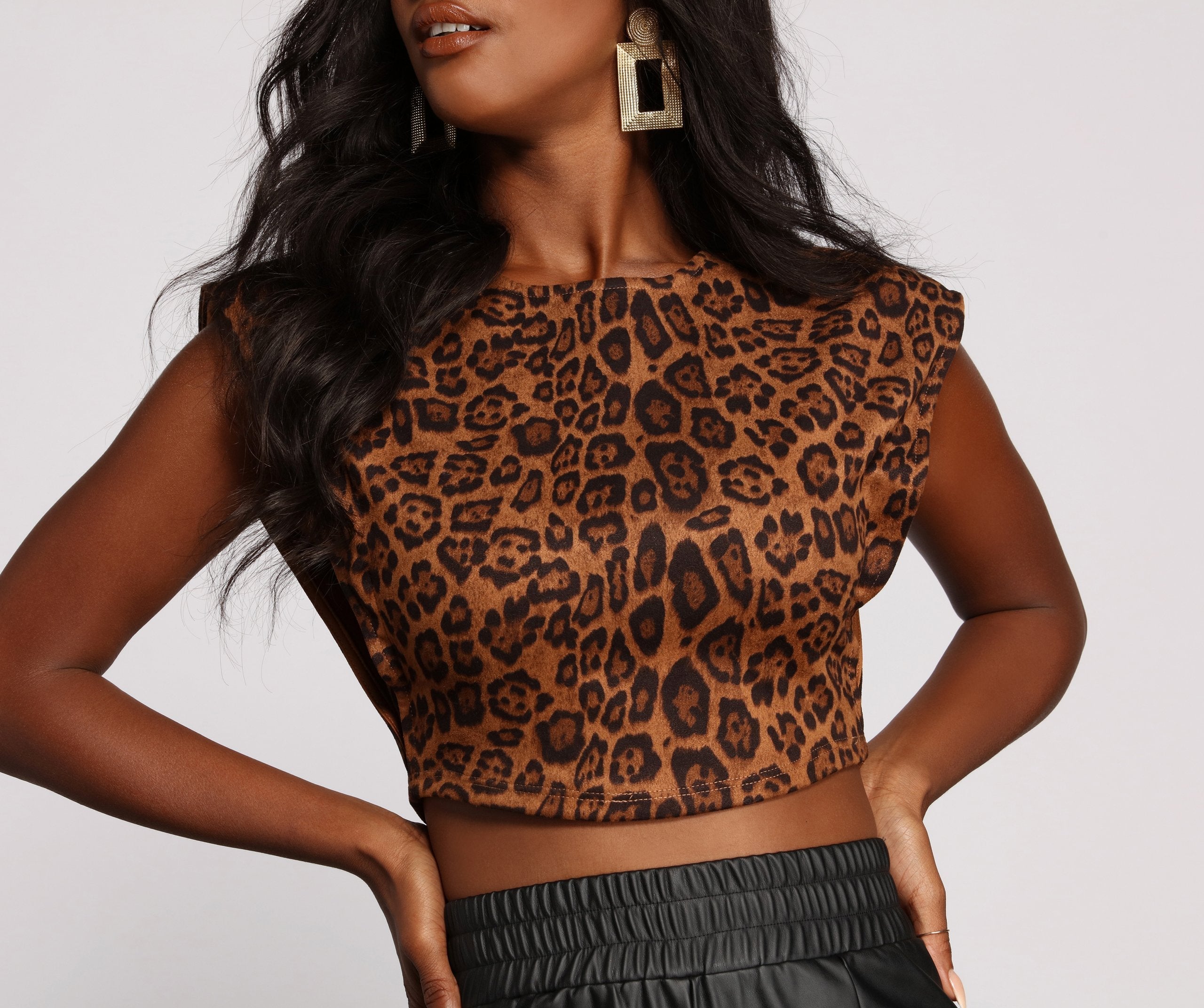 Bold and Fierce Leopard Print Crop Top - Lady Occasions