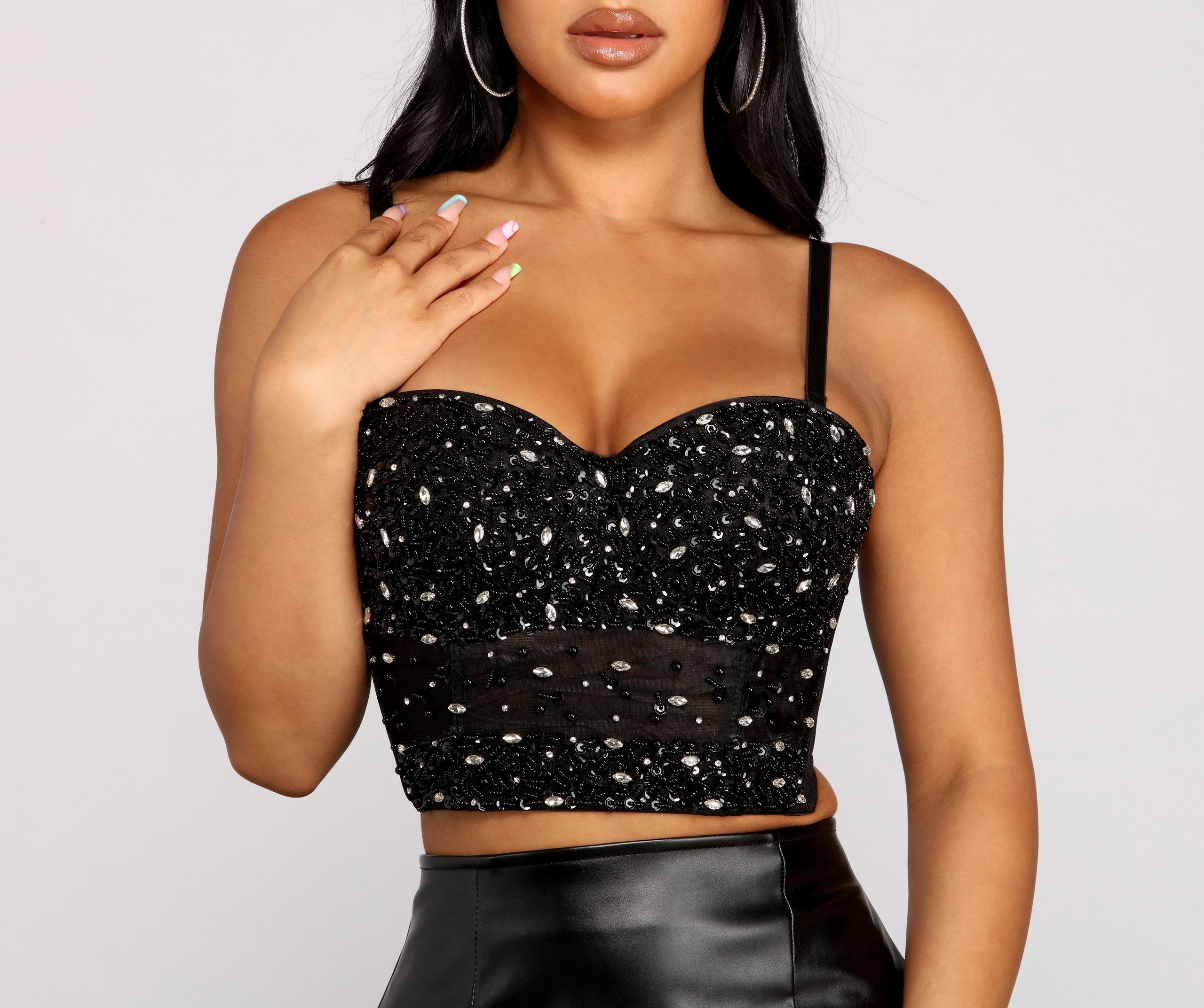 Reign N' Shine Rhinestone Bustier - Lady Occasions