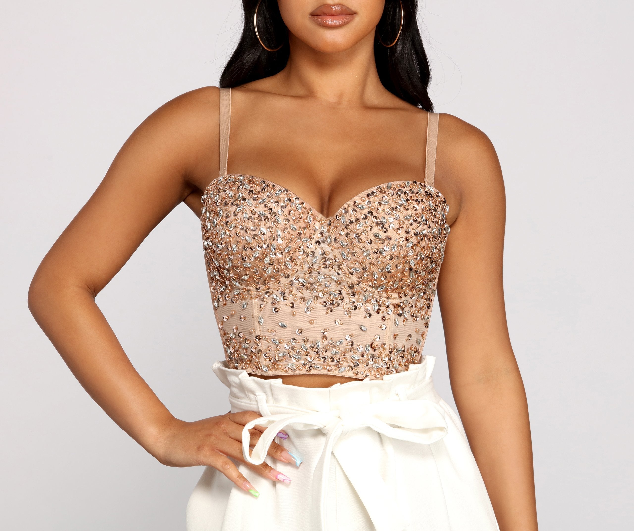 Reign N' Shine Rhinestone Bustier - Lady Occasions