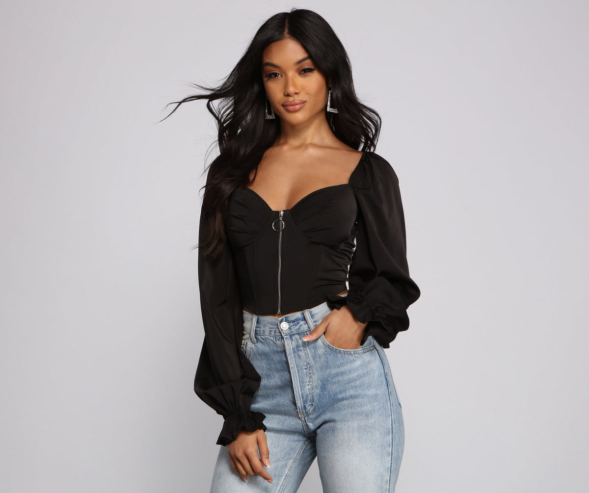 Sultry Stunner Corset Crop Top - Lady Occasions