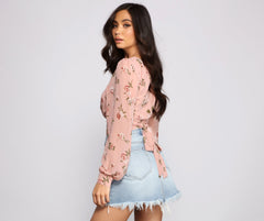 A Spring Mood Floral Crop Top - Lady Occasions