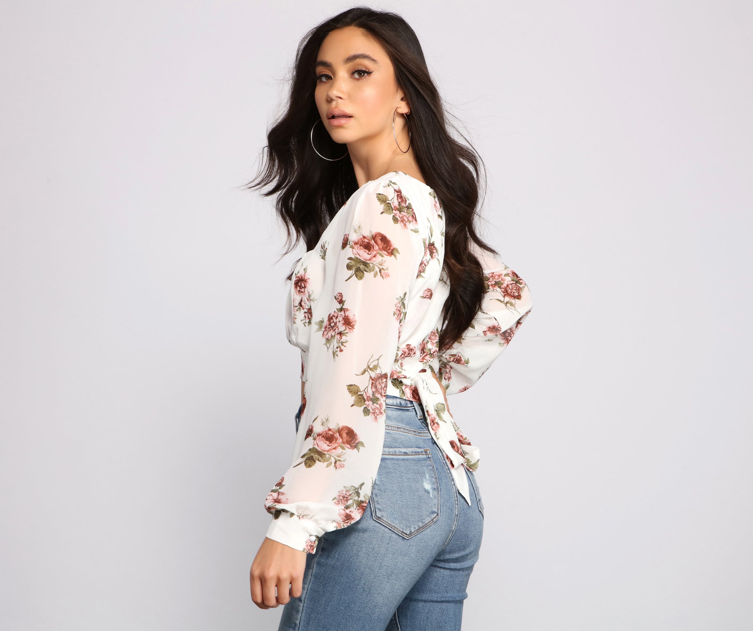 A Spring Mood Floral Crop Top - Lady Occasions