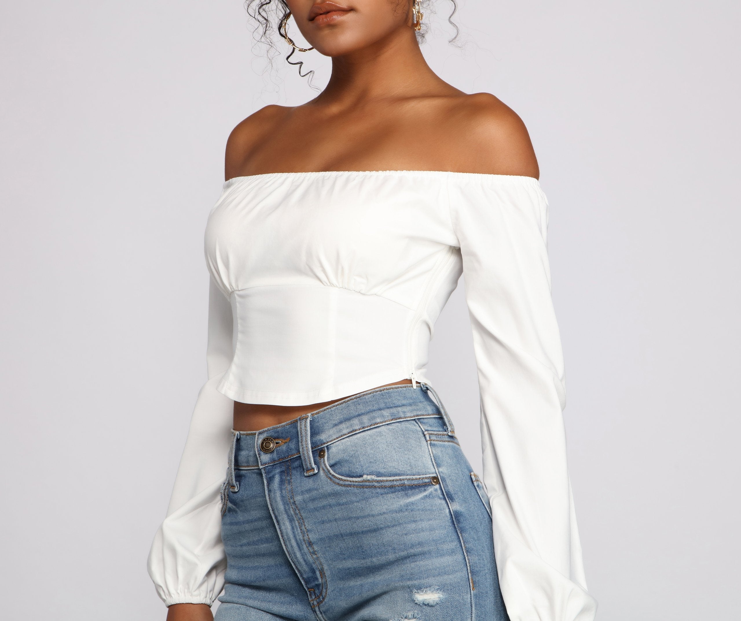 Chic Trends Cropped Corset Top - Lady Occasions