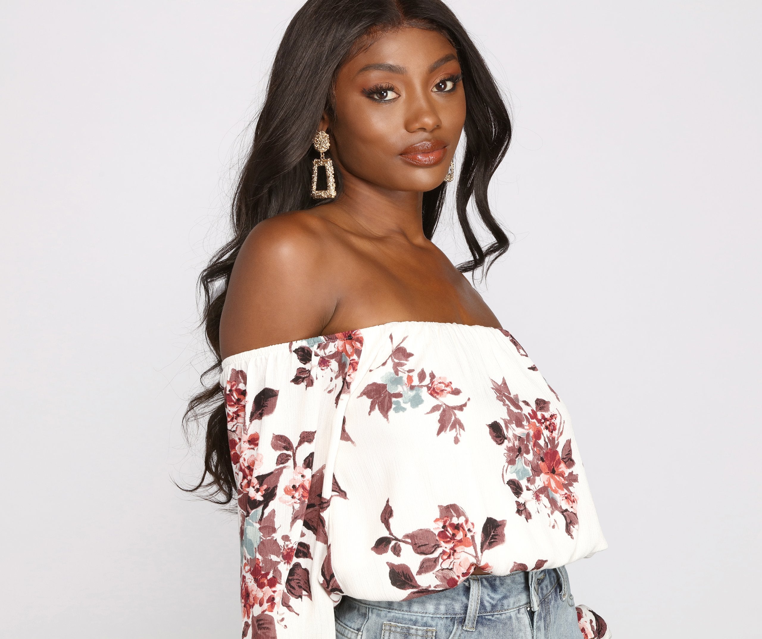 Forever Stunning Floral Cropped Blouse - Lady Occasions