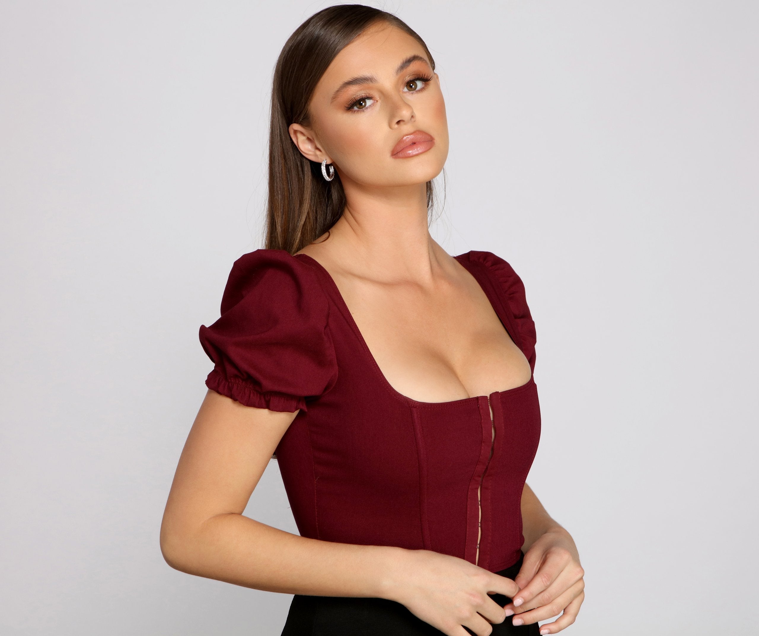 Hook and Eye Corset Crop Top – Lady Occasions