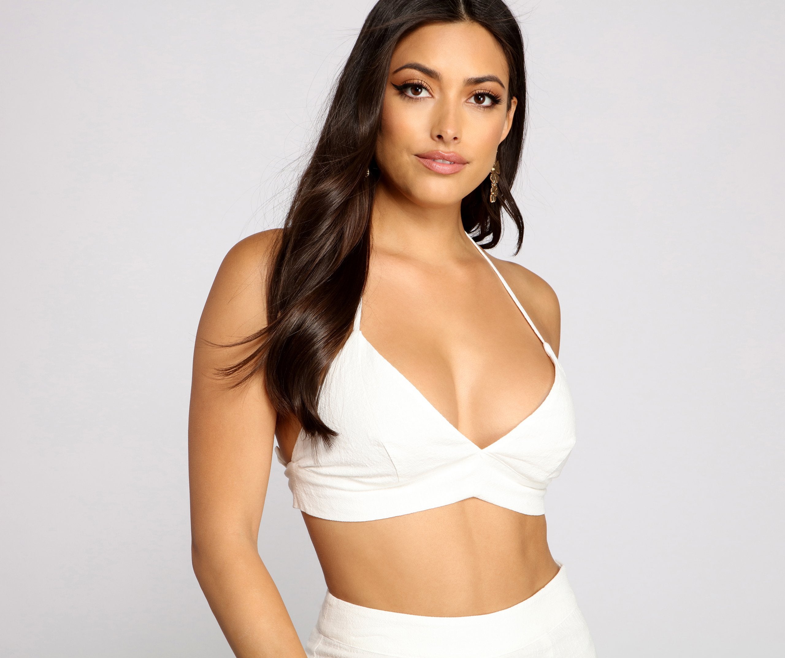 Whisked Away Halter Crop Top - Lady Occasions