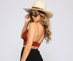 Candid Chic Faux Suede Crop Top - Lady Occasions