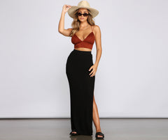 Candid Chic Faux Suede Crop Top - Lady Occasions