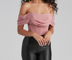 Riviera Draped Corset Top - Lady Occasions