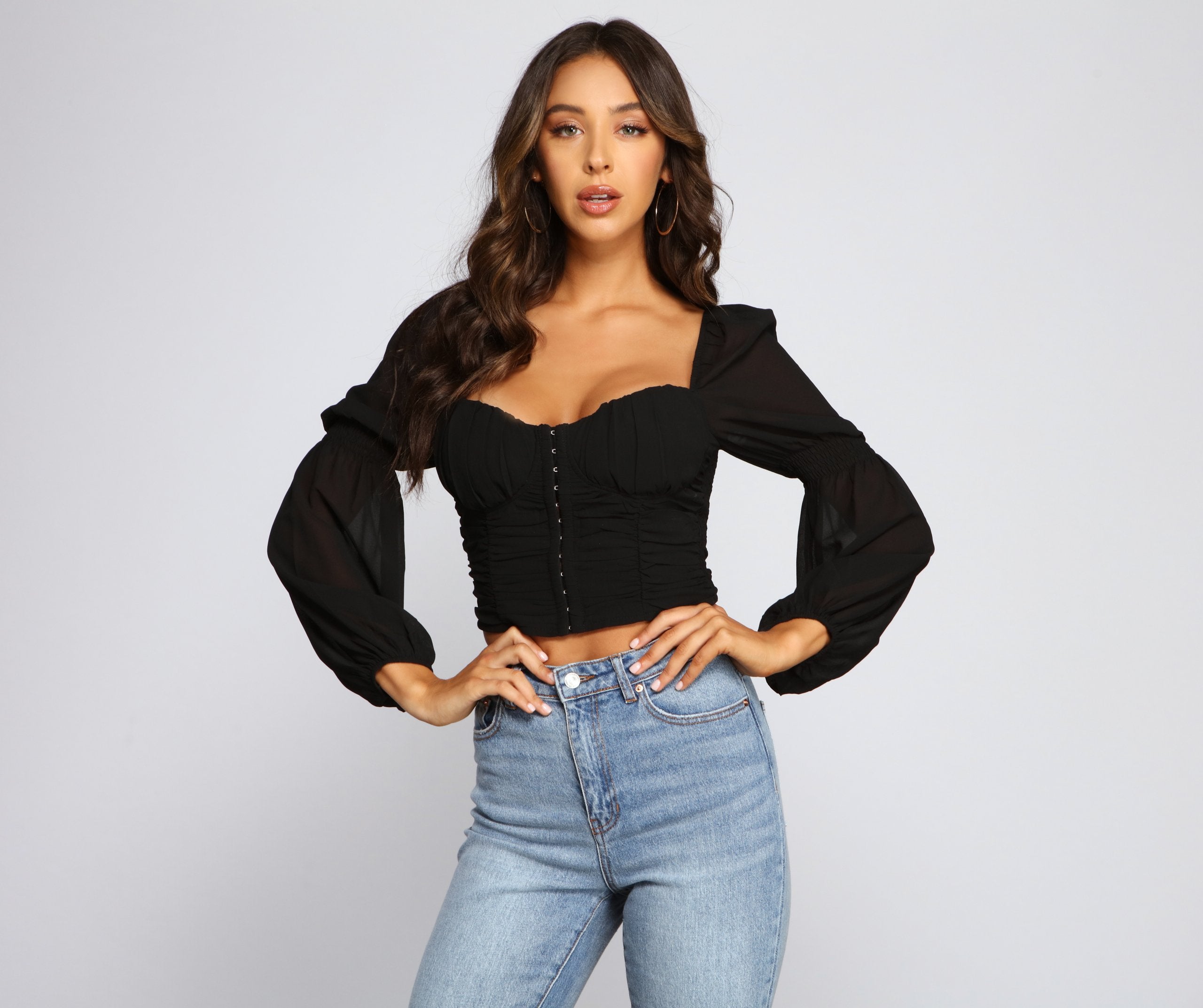 Trendy Moment Ruched Corset Top - Lady Occasions