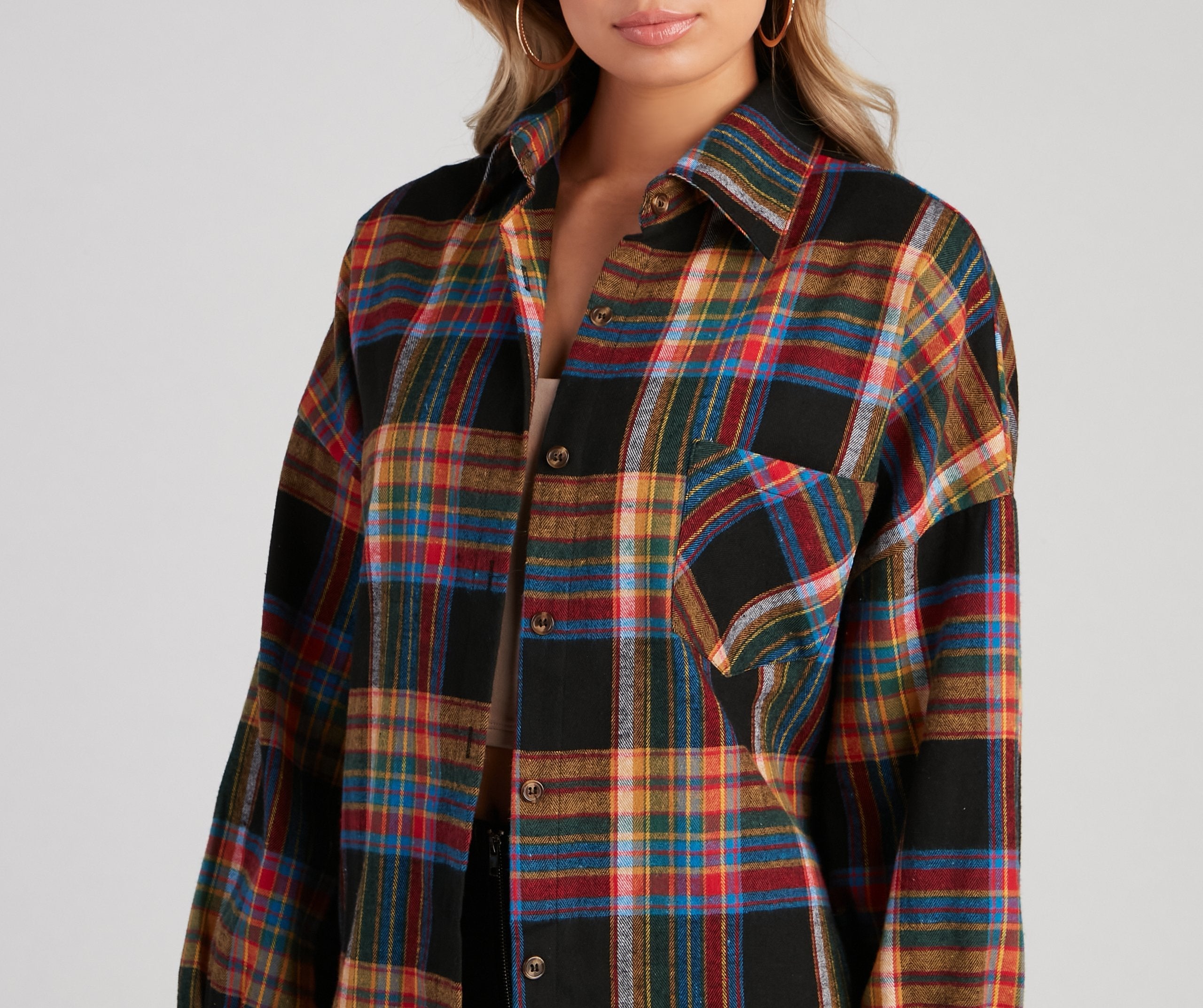 Autumn Colors Plaid Shirt - Lady Occasions