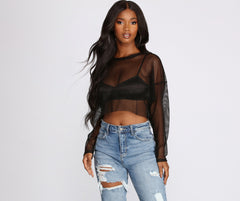 Your Move Fishnet Crop Top - Lady Occasions