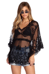 Beach Ready Embroidered Mesh Cover Up - Lady Occasions