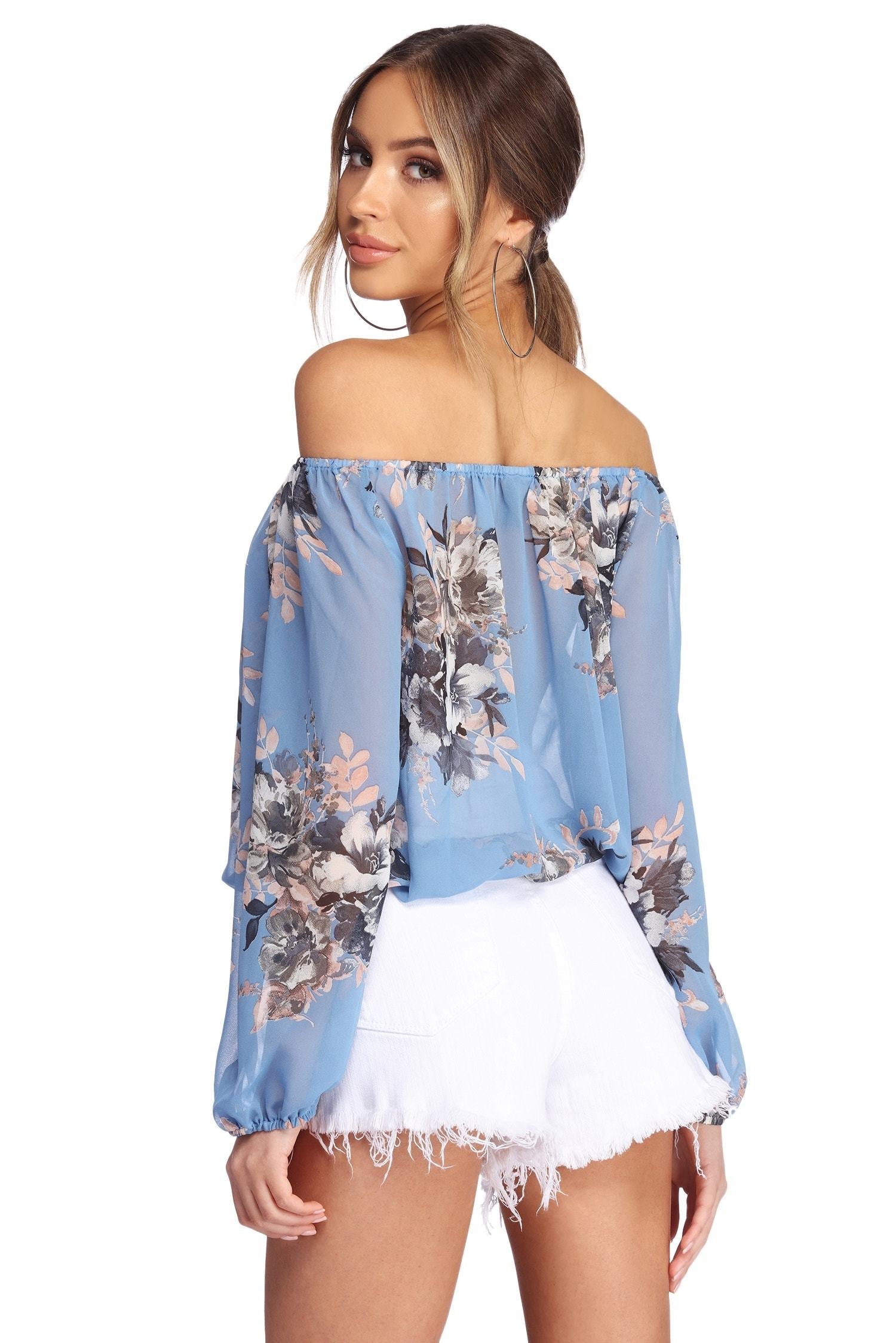 Flower Power Off The Shoulder Top - Lady Occasions