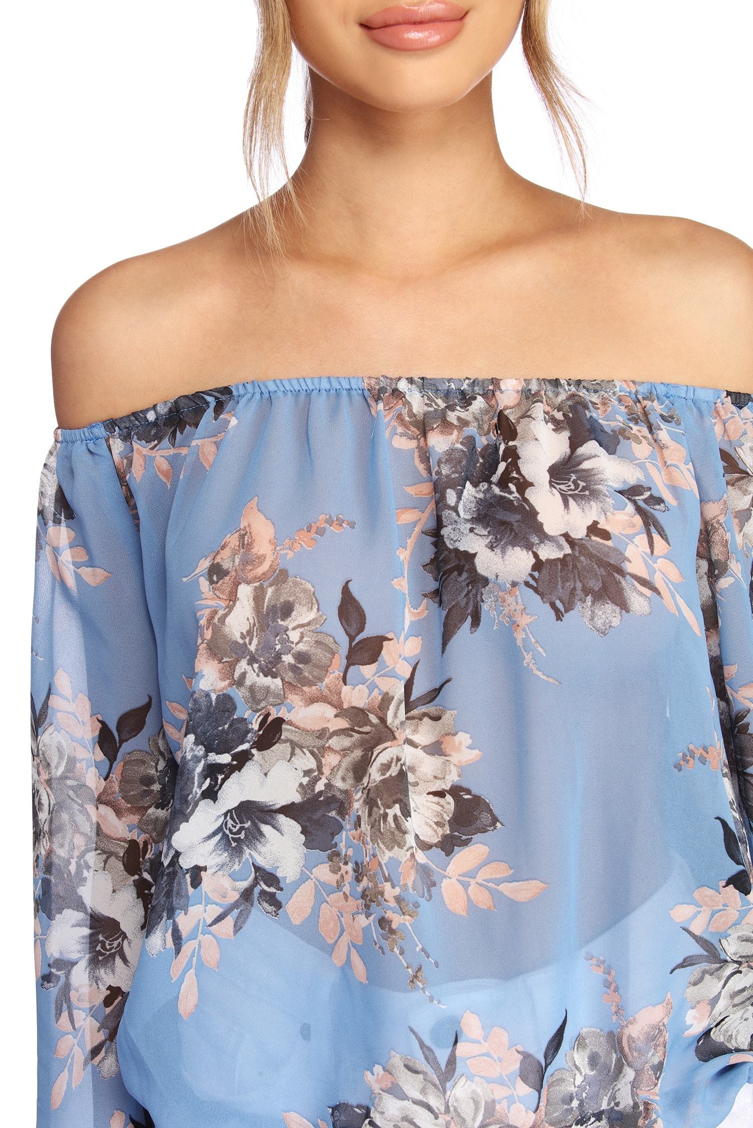 Flower Power Off The Shoulder Top - Lady Occasions