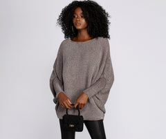 Boat Neck Chenille Pullover Sweater - Lady Occasions