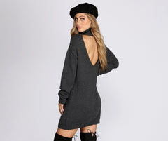 Casual Knit Open Back Tunic - Lady Occasions