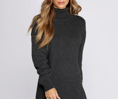 Casual Knit Open Back Tunic - Lady Occasions