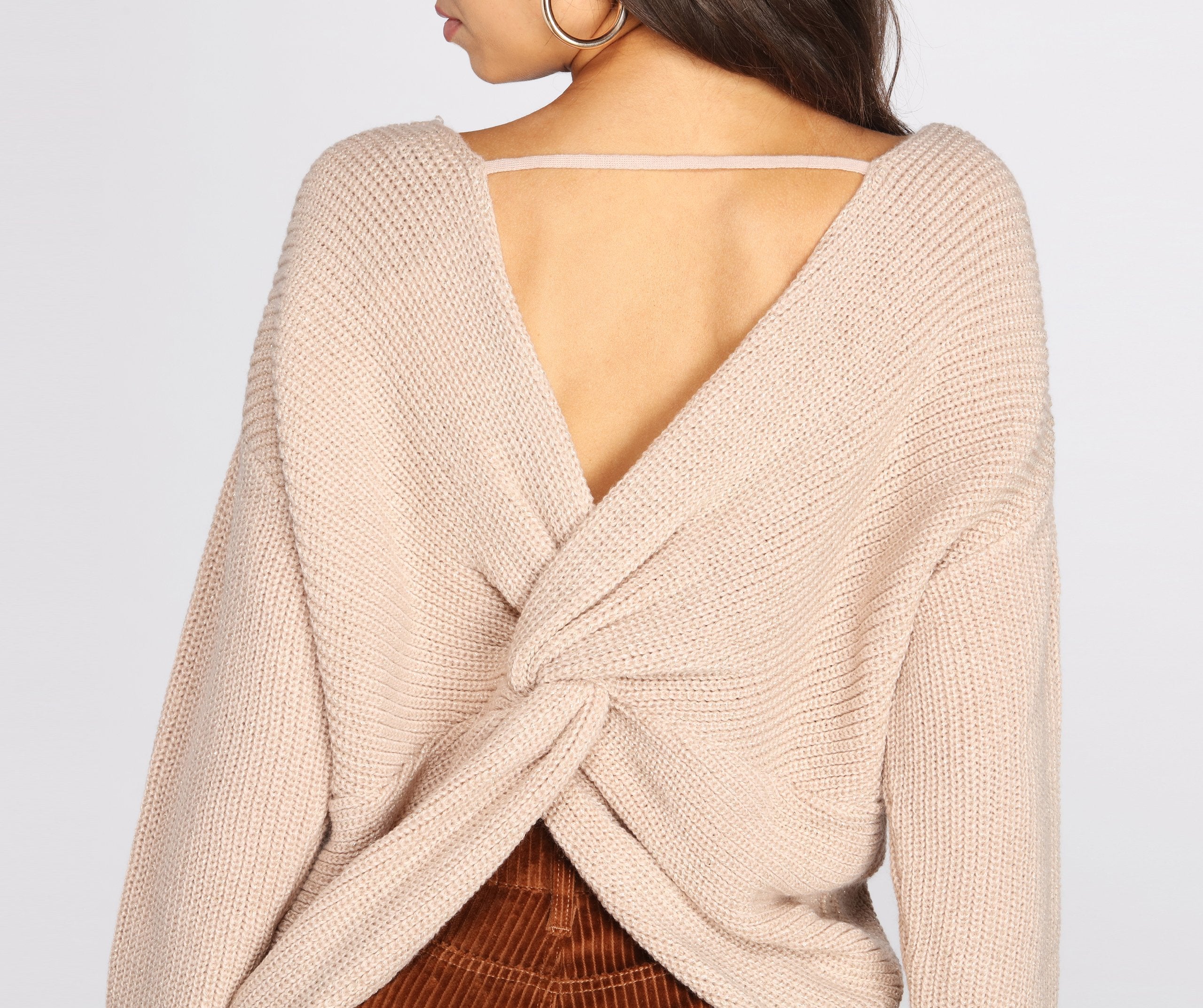 Knot So Innocent Knit Sweater - Lady Occasions