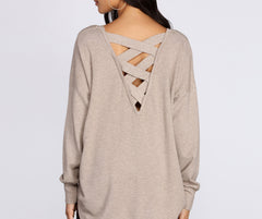 Cozy Vibes Lattice Tunic - Lady Occasions