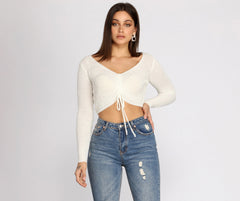 Major Crush Drawstring Crop Top - Lady Occasions