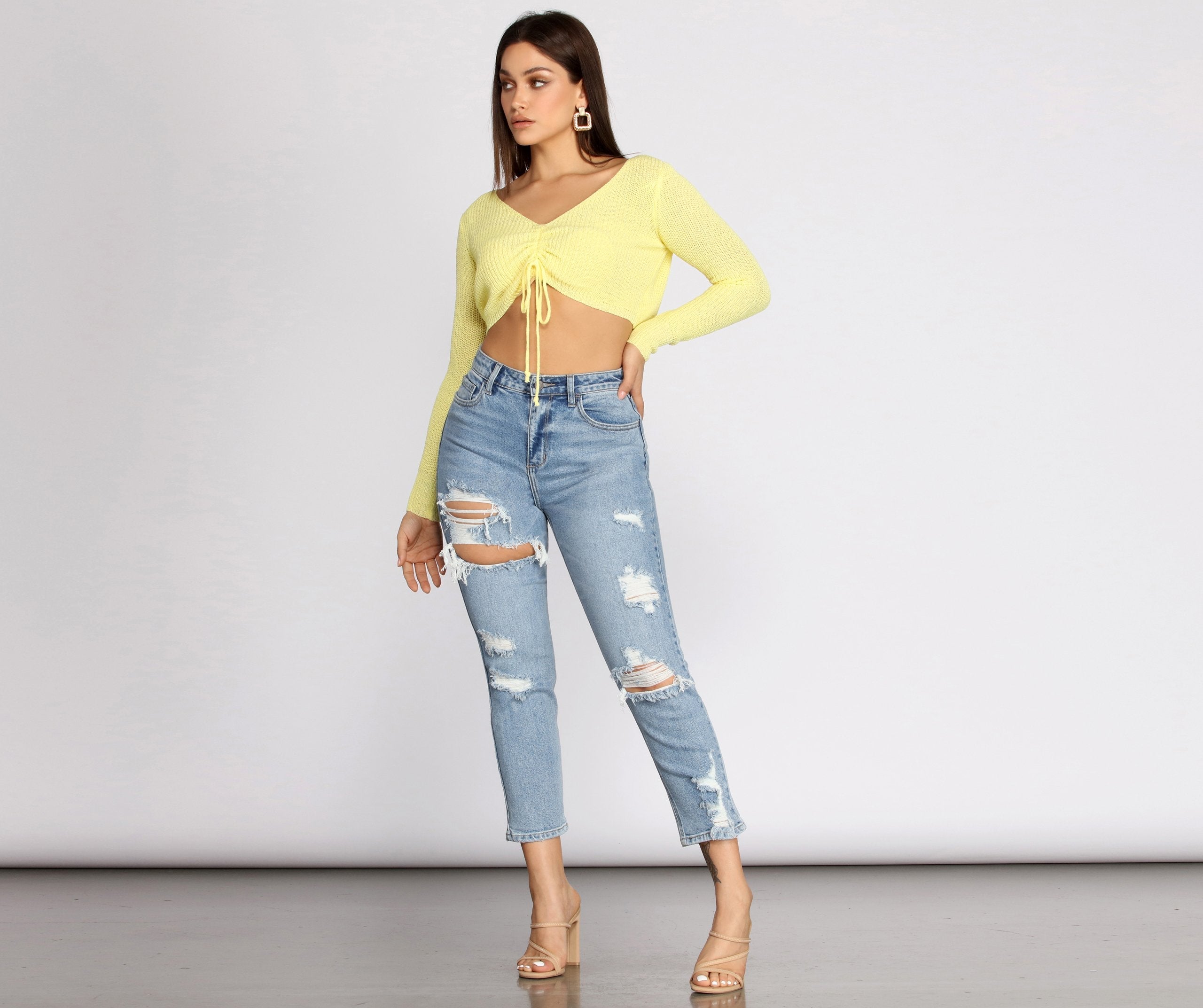 Major Crush Drawstring Crop Top - Lady Occasions