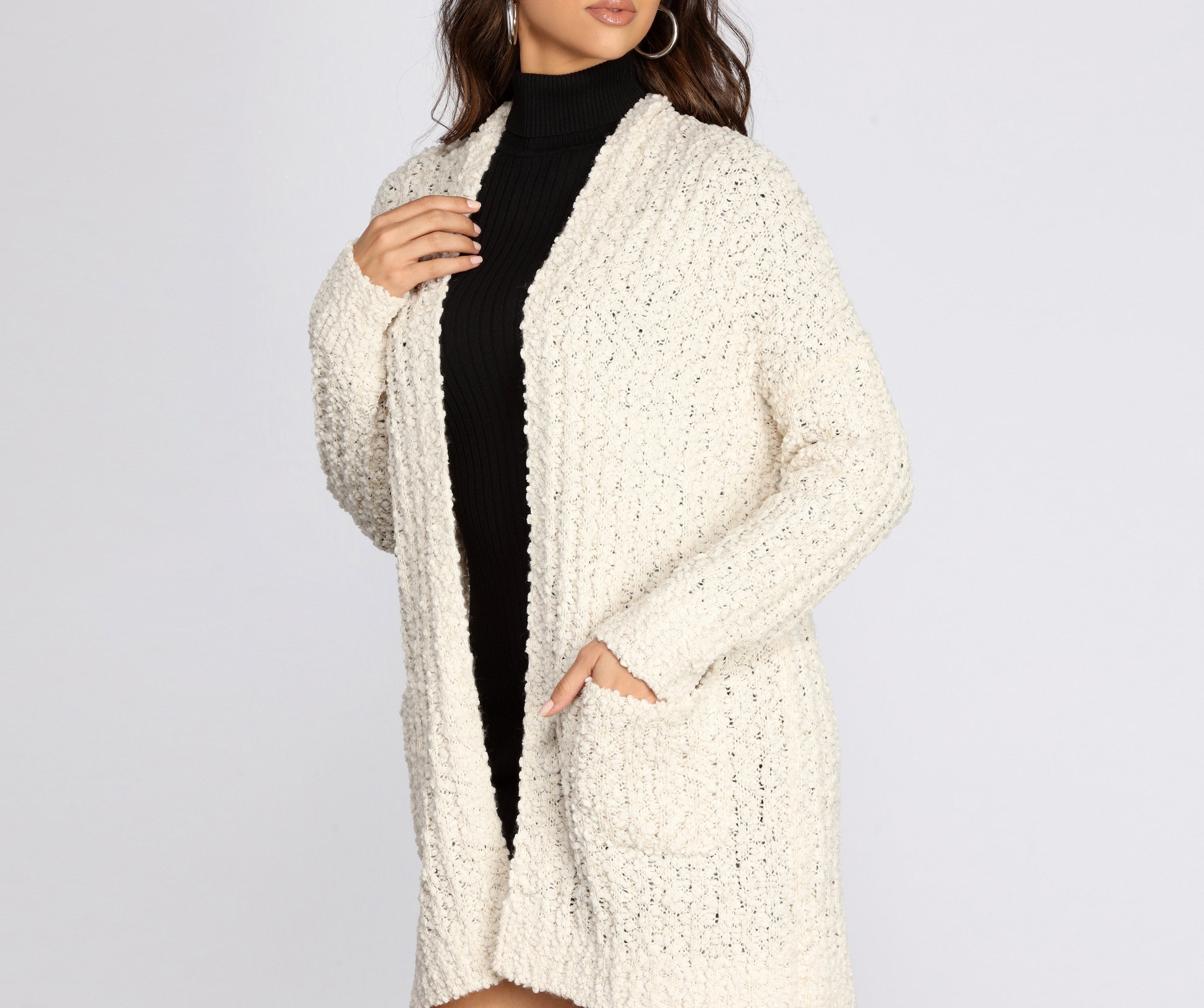 Sweet And Cozy Oversized Cardigan - Lady Occasions