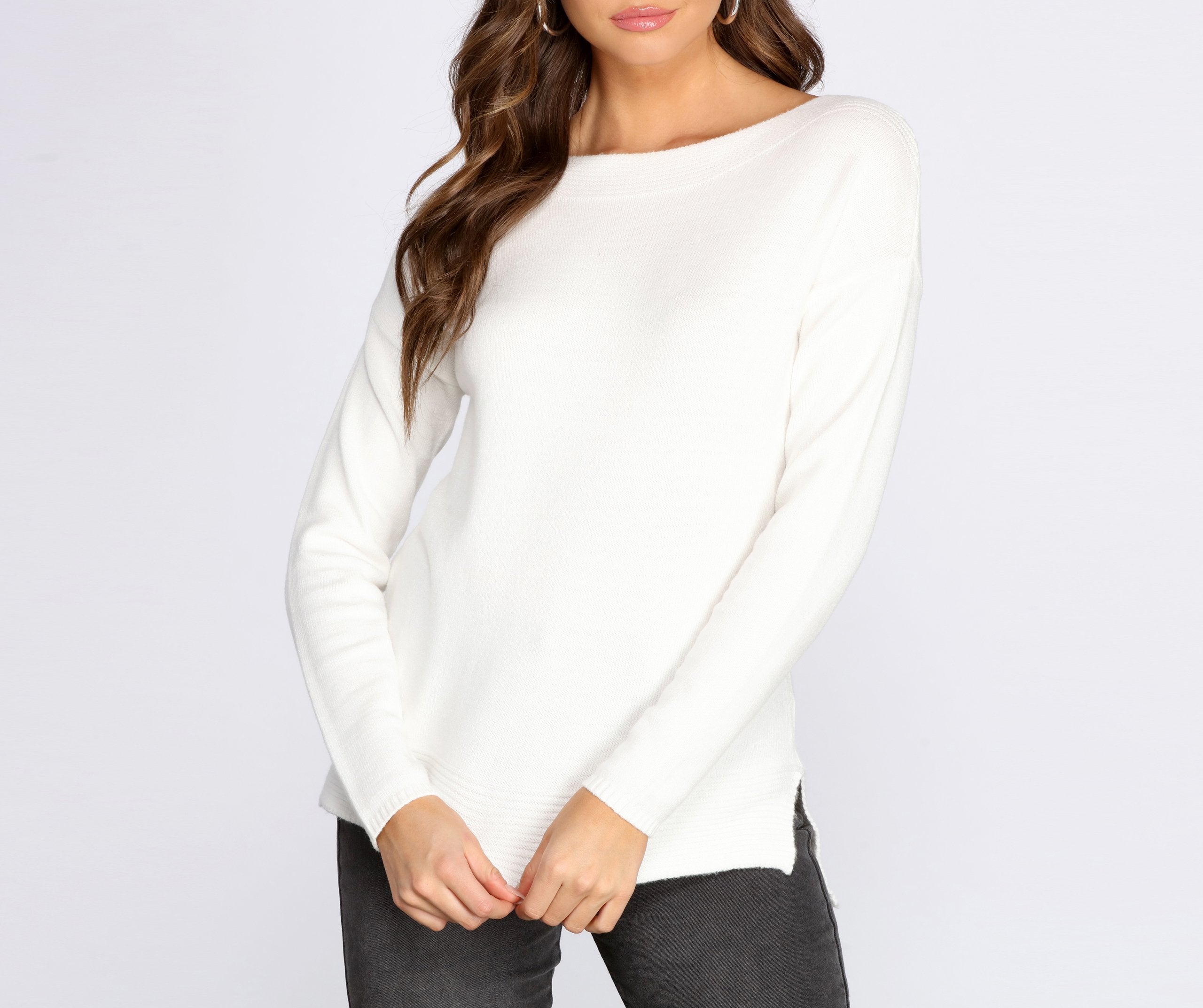 Classic Chic Dolman Sleeve Sweater - Lady Occasions