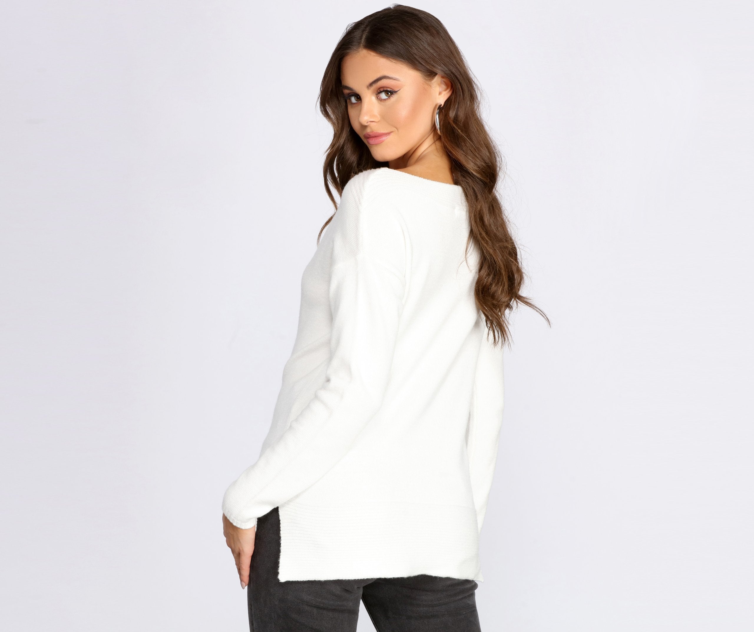 Classic Chic Dolman Sleeve Sweater - Lady Occasions