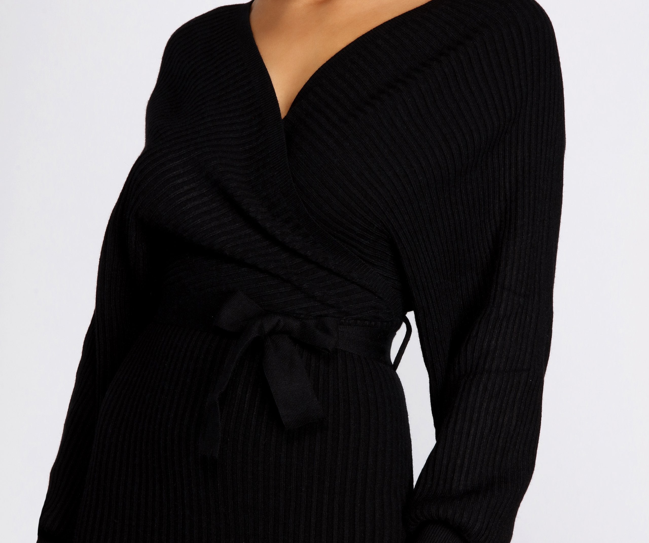 Can't V Bothered Sweater Dress - Lady Occasions