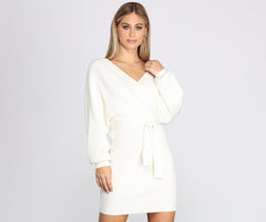 Can't V Bothered Sweater Dress - Lady Occasions