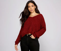 Casually Chic Twist Back Chenille Sweater - Lady Occasions