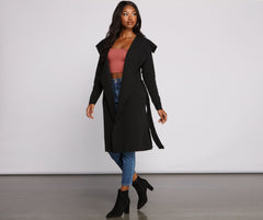 Trend Alert Tie Waist Trench Duster - Lady Occasions