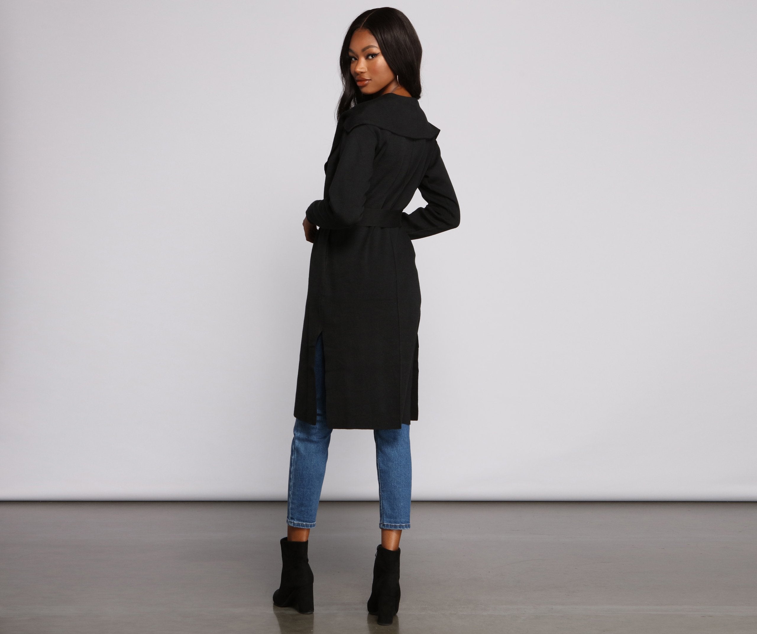 Trend Alert Tie Waist Trench Duster - Lady Occasions