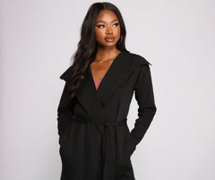 Trend Alert Tie Waist Trench Duster - Lady Occasions