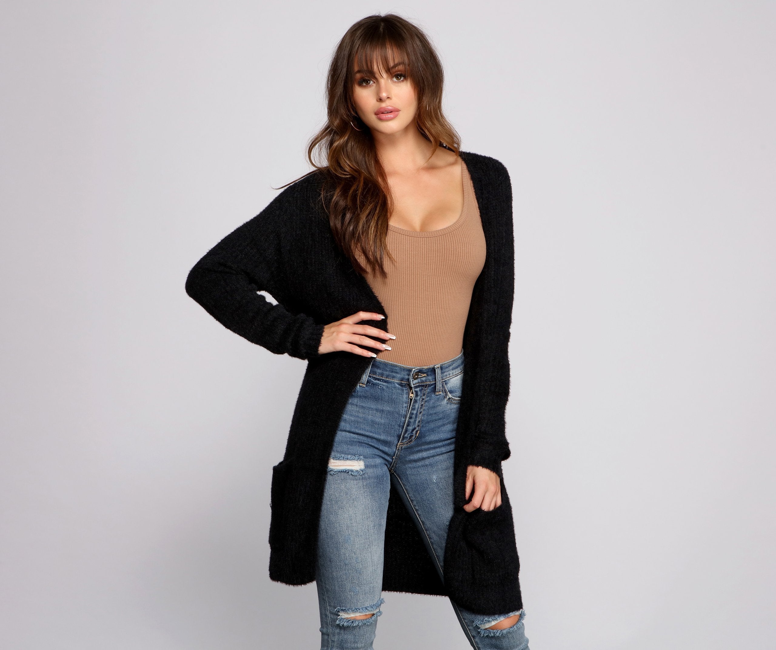 Layer Up Basic Knit Cardigan - Lady Occasions