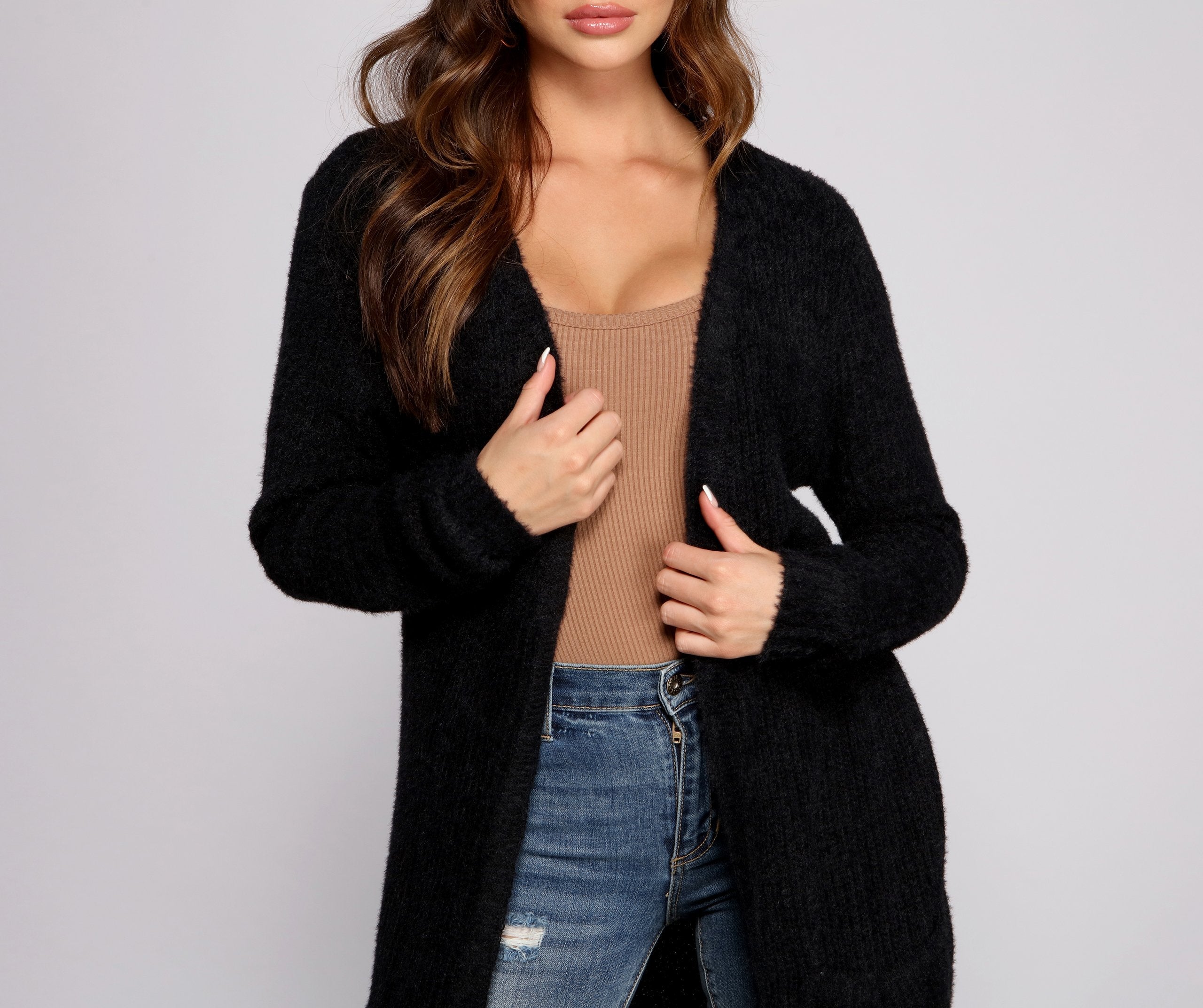 Layer Up Basic Knit Cardigan - Lady Occasions