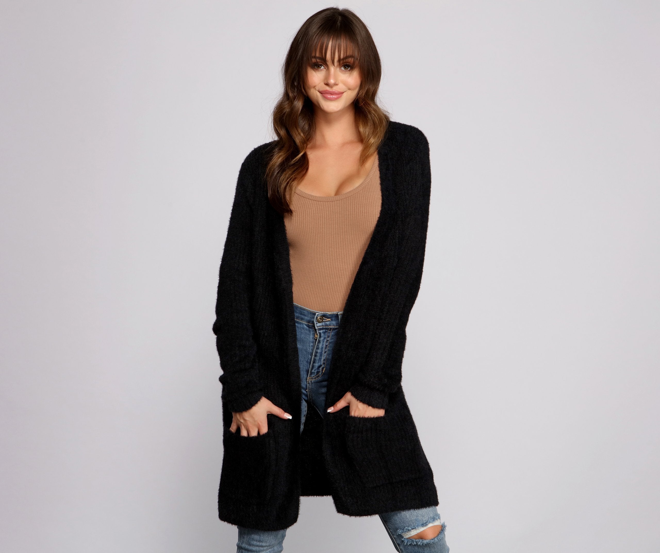 Layer Up Basic Knit Cardigan - Lady Occasions