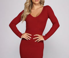 Trend Alert Ribbed Knit Midi Dress - Lady Occasions