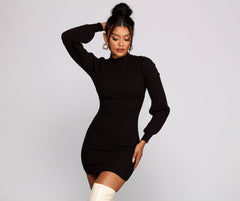 All Dolled Up Ribbed Knit Mini Dress - Lady Occasions